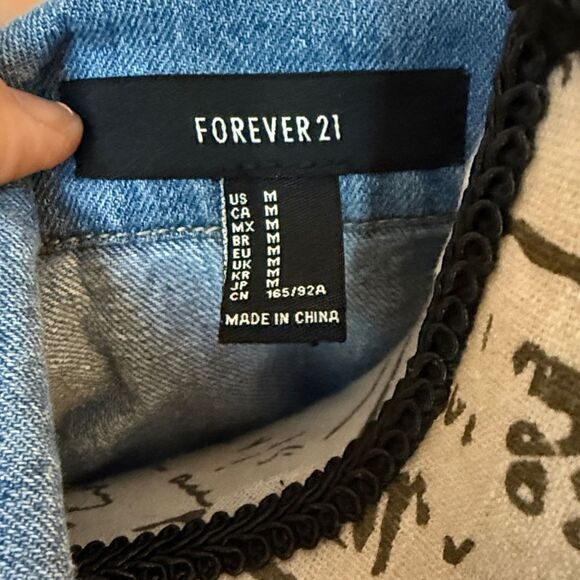 Forever 21 Light Blue Distressed Jean Jacket - Picture 4 of 11